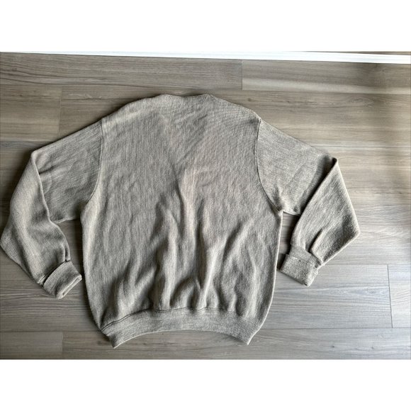 Vintage Izod Cardigan Men Sz XL Beige Button Up Long Sleeve‎ Made In USA Sweater - Picture 11 of 11